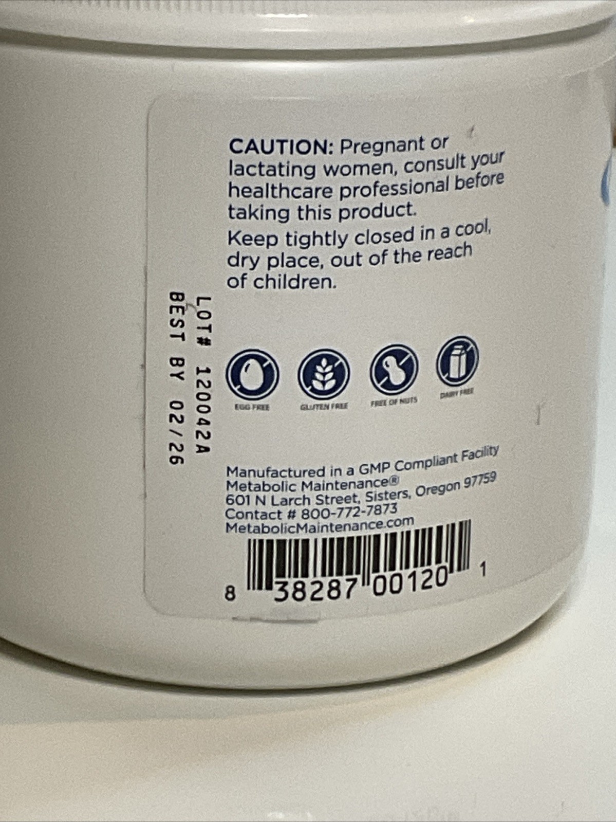 Metabolic Maintenance Glycine Powder (200 Grams, 400 Servings) Exp 02/2026