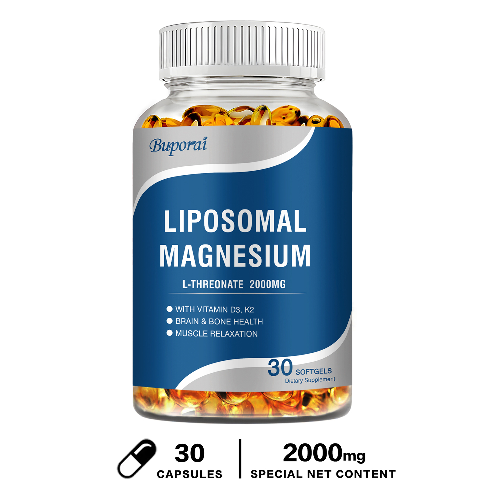 Liposomal Magnesium L-Threonate – Brain, Heart, Bone, Muscle & Sleep Support