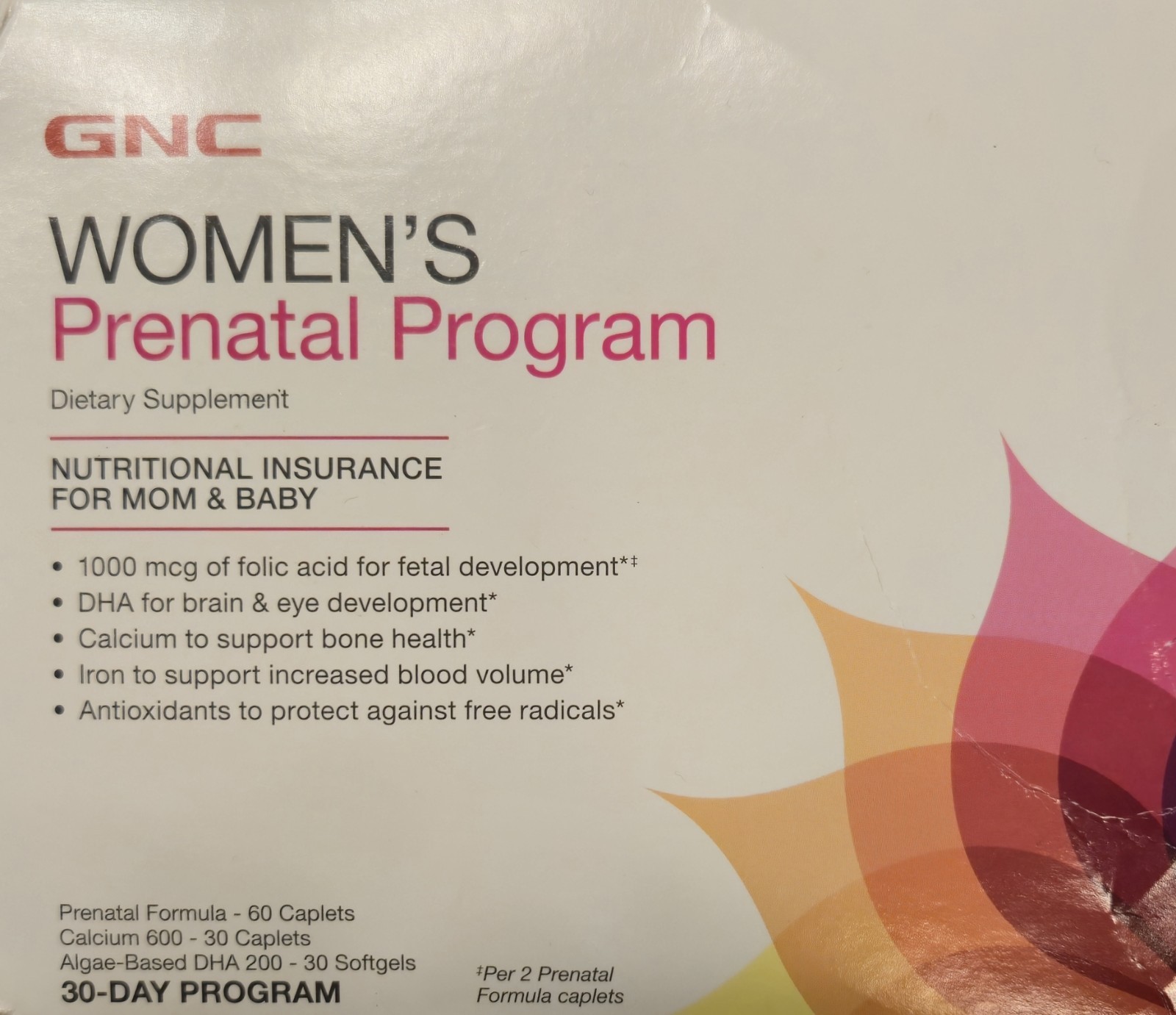 GNC Womens MULTIVITAMIN PRENATAL 30 Day PROGRAM 3 Pack ( 30 Days) BEST BY 9/26