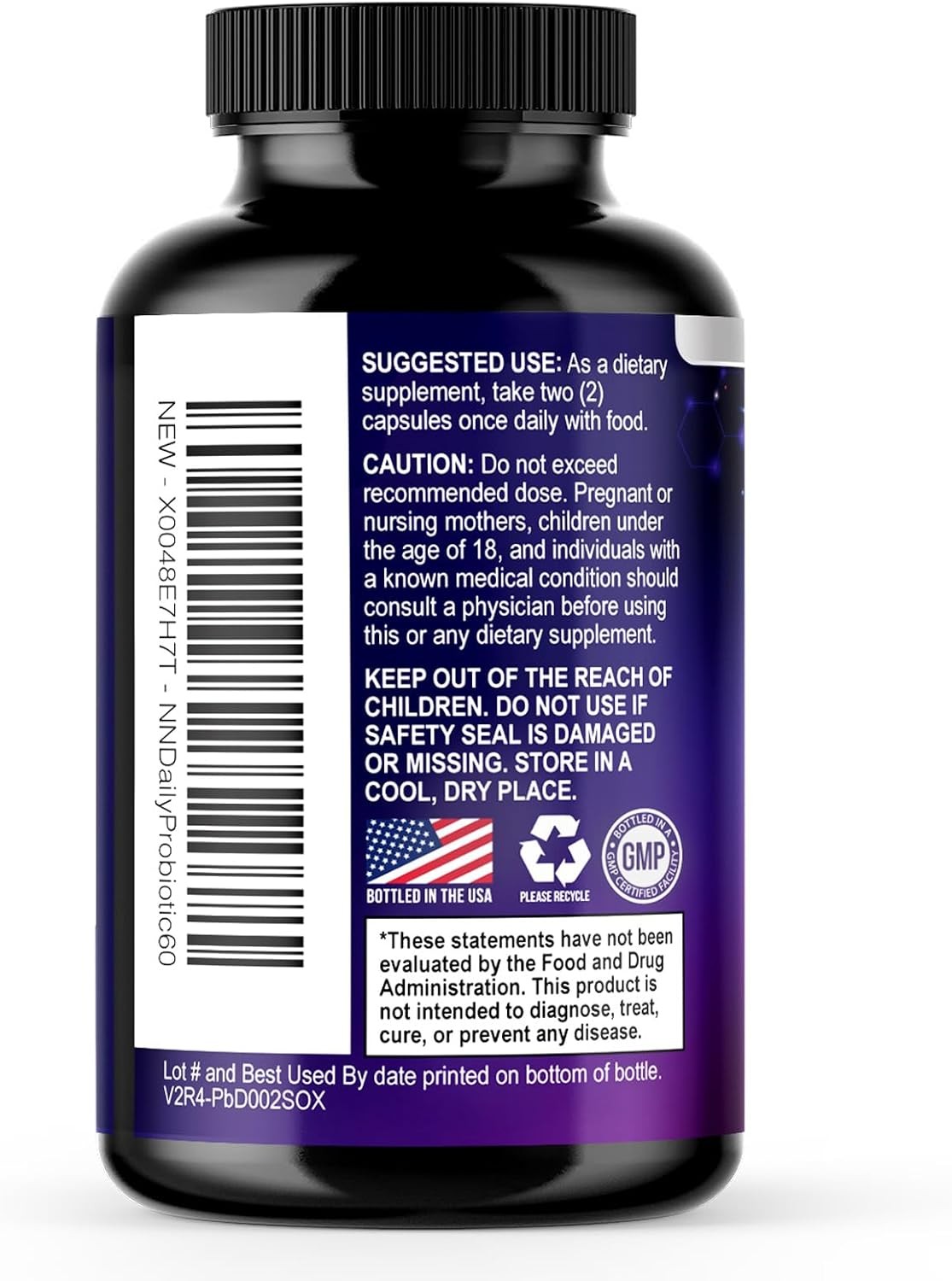 Daily Probiotic and Prebiotic Supplement 100 Billion CFU 10 Diverse Strains