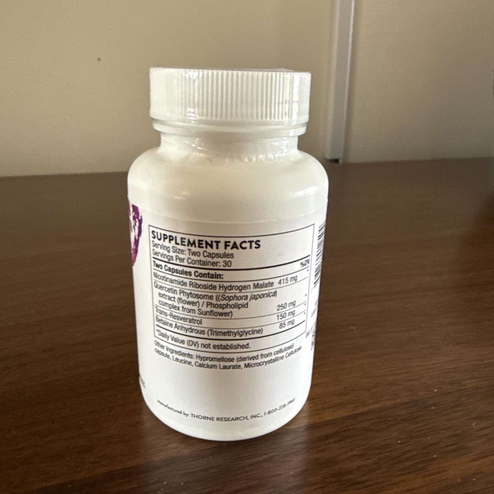 Thorne ResveraCel 60 Capsules dietary supplement free Shipping.