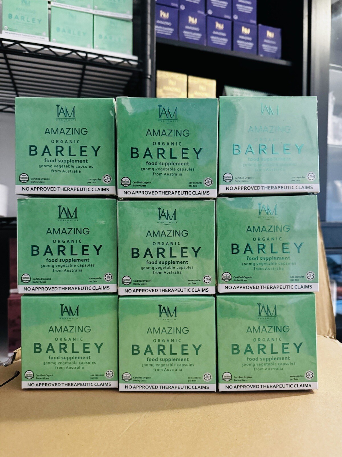 3 Boxes Barley Capsules-FREE SHIPPING, FACTORY SEALED)new Packaging