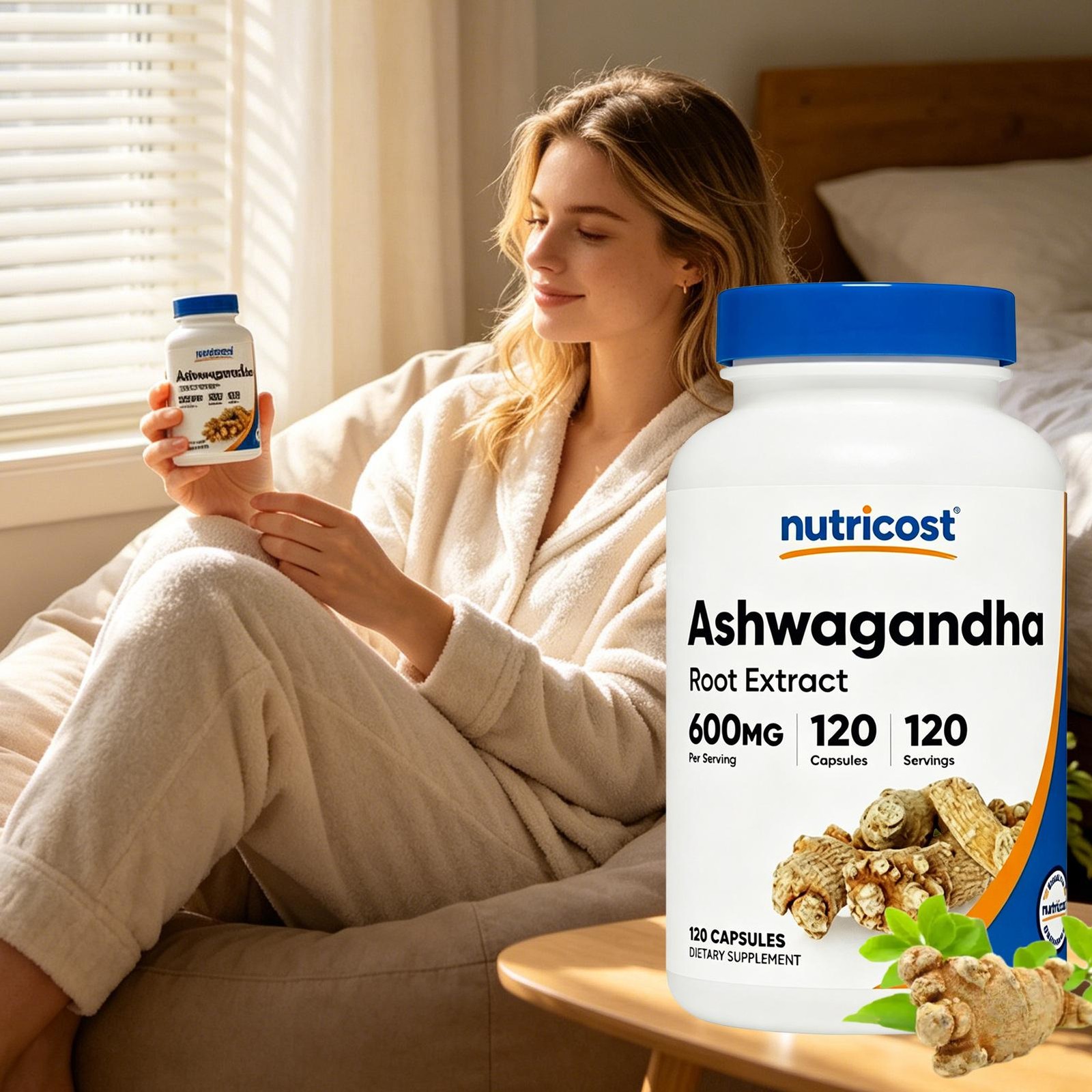 Nutricost Ashwagandha Root Herbal Supplement 600mg (120 Capsules)