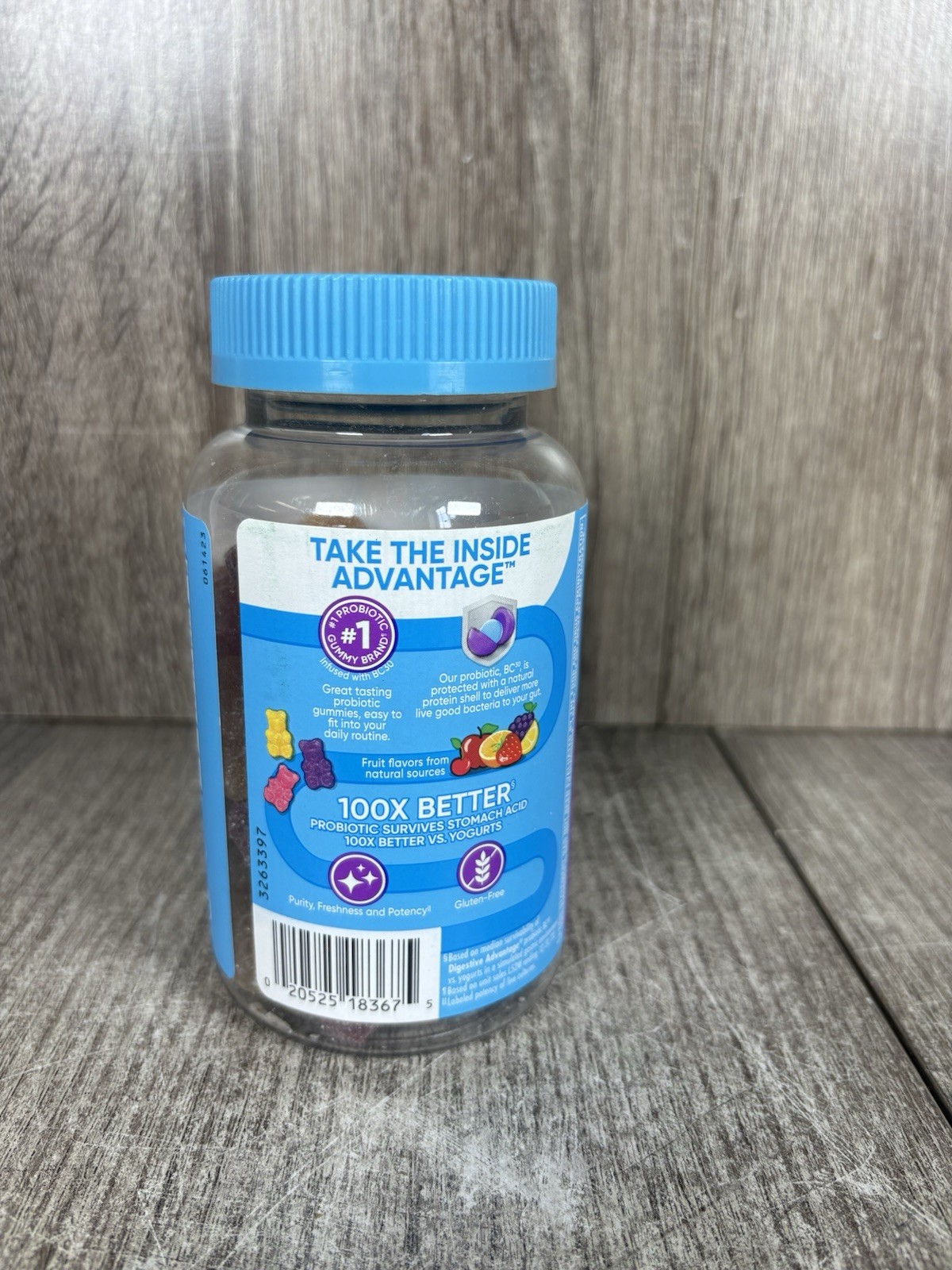 Digestive Advantage Daily Probiotics 3 in 1 60 Gummies | FAST SHIP |