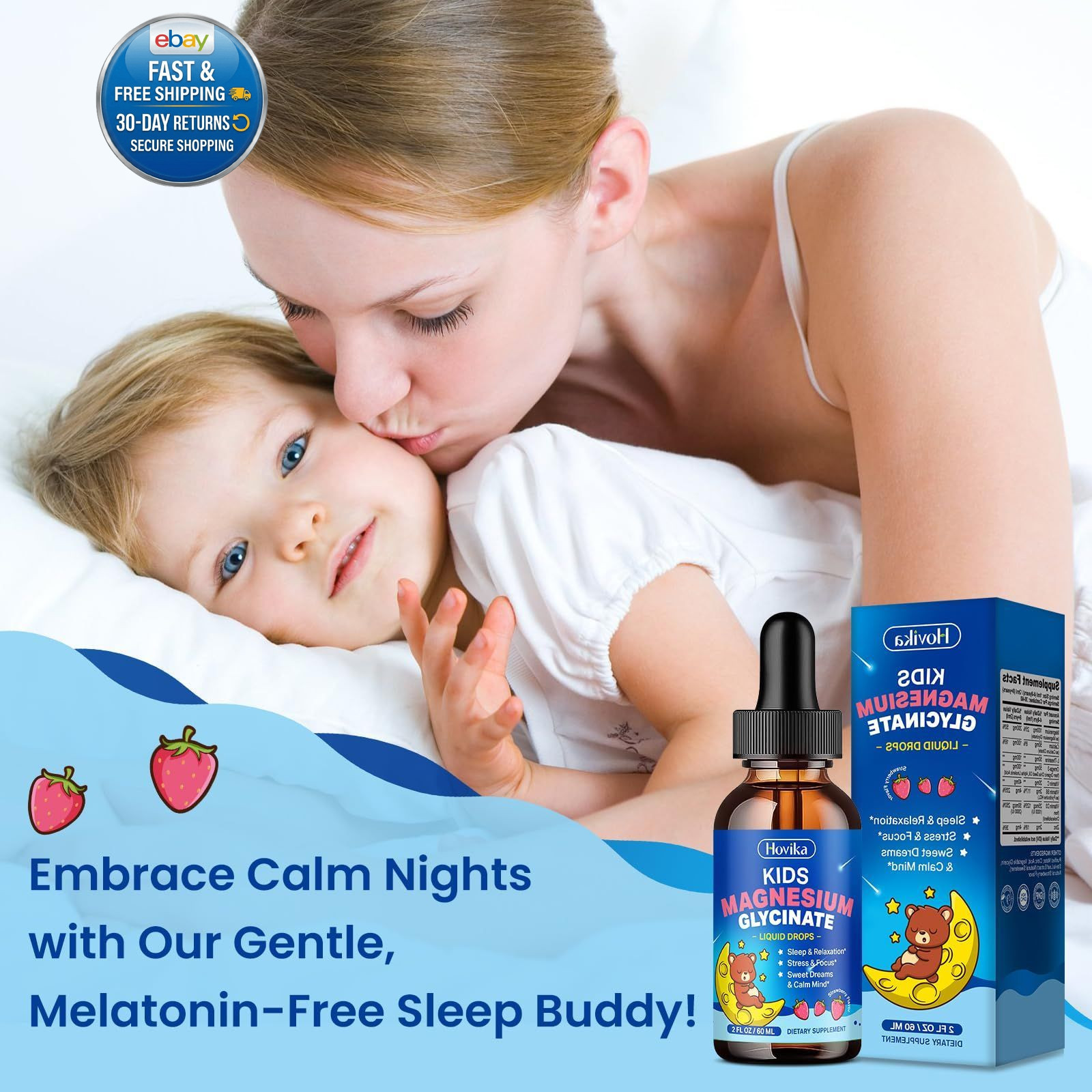 Magnesium Glycinate Liquid for Kids – with L-Theanine 2 Fl Oz (Pack of 1)