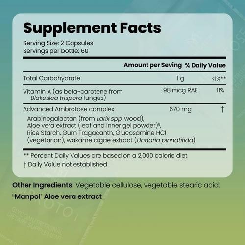 Advanced Mannatech Ambrotose Capsules 120 Count | Dietary Supplement