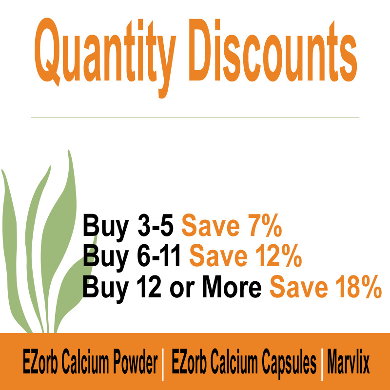 EZorb Calcium (180 Caps) 92% Absorption Bone Spurs Osteoporosis Arthritis Muscle