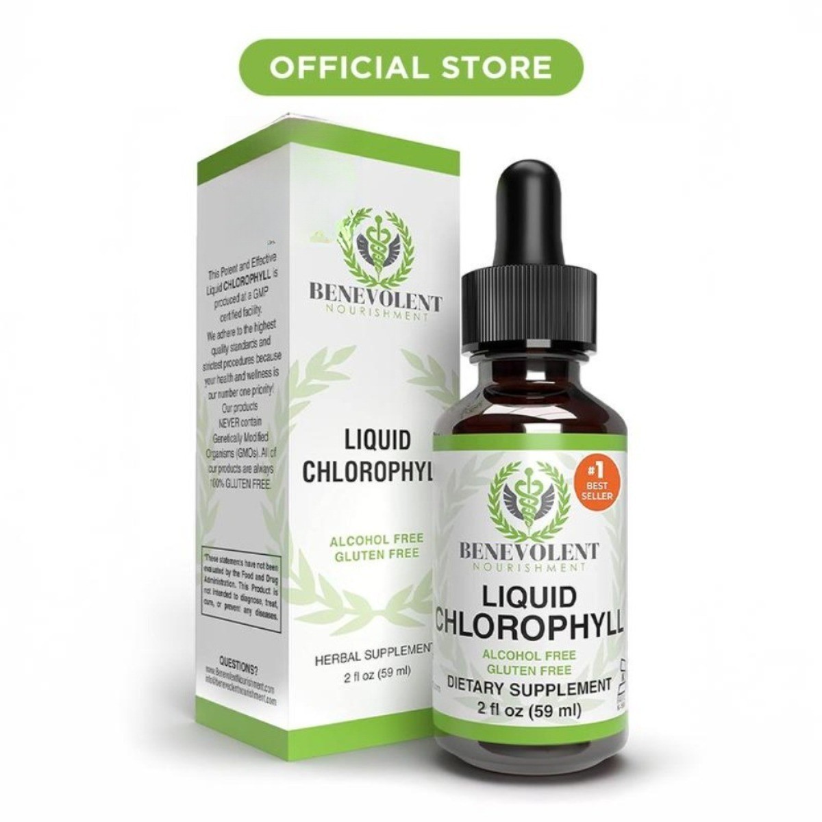 Liquid Chlorophyll Drops – Internal Deodorant, Detox Support, Gut & Liver Health