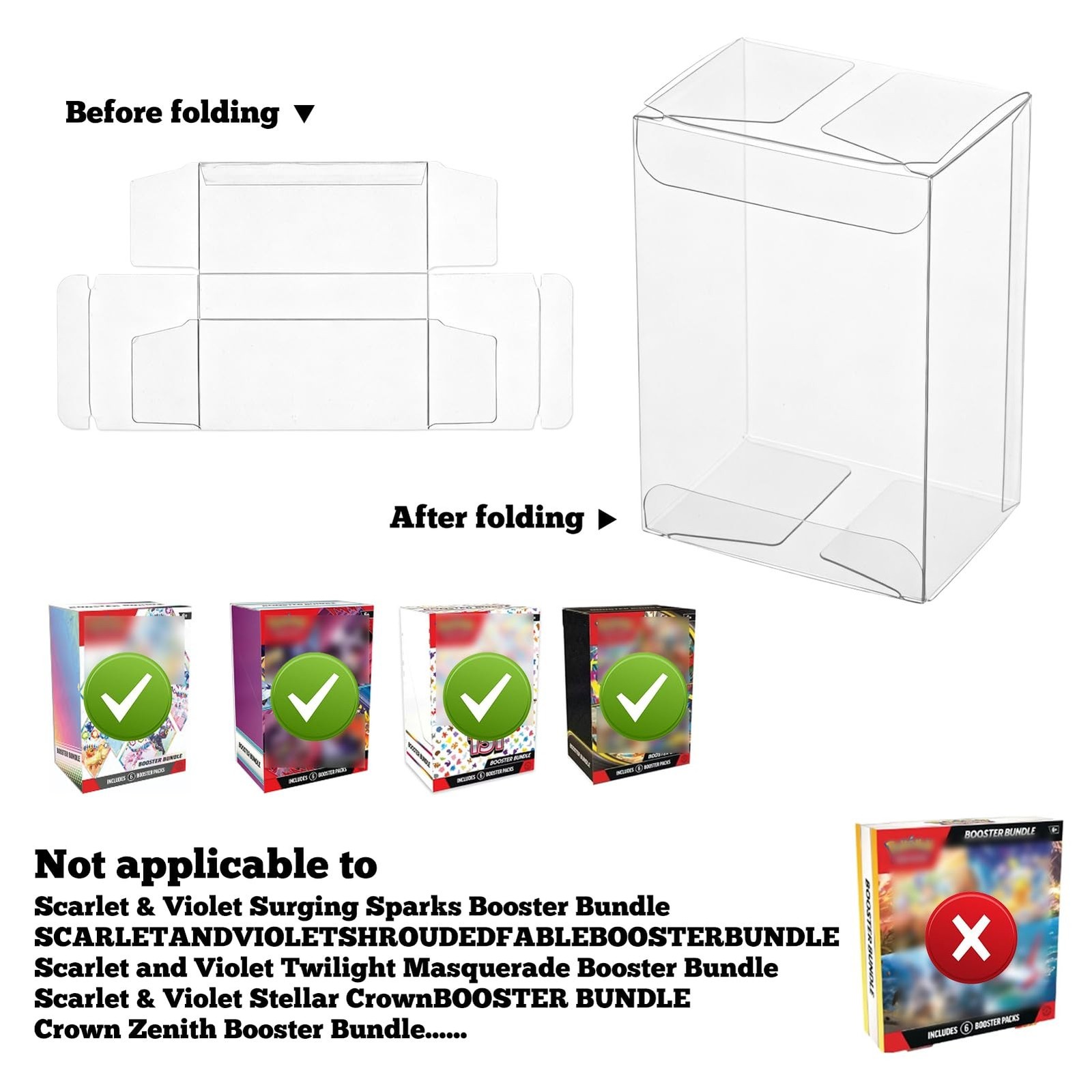 12 PCS Protector Box for Booster Bundle/Build and Battle, Booster Bundle Case…