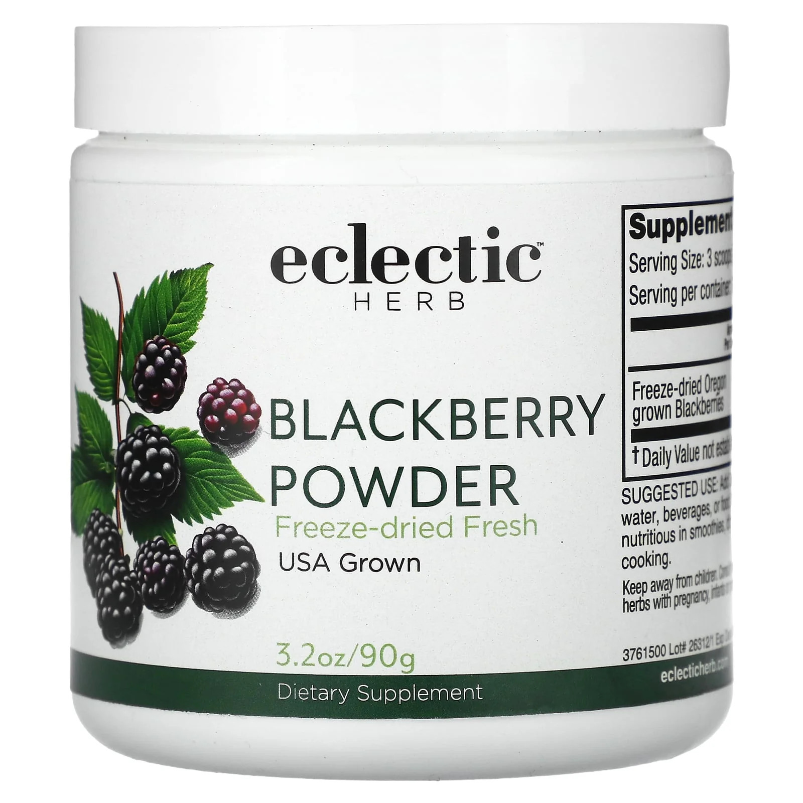 2 X Eclectic Herb, Blackberry Powder, 3.2 oz (90 g)