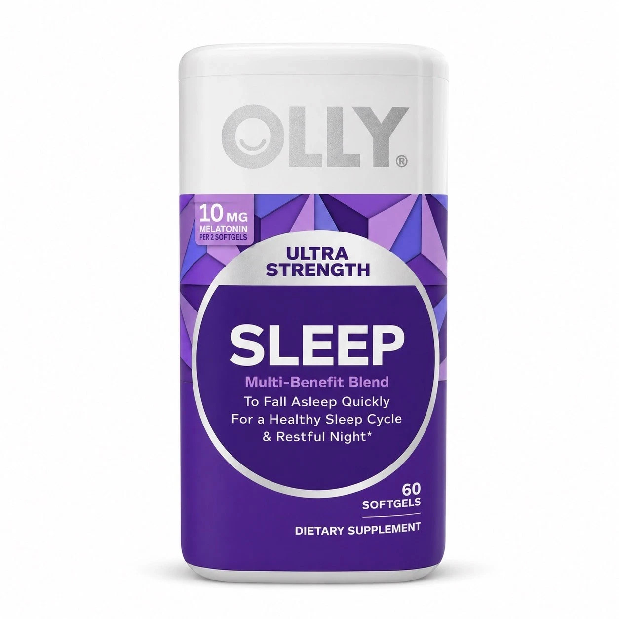 Olly Sleep Melatonin Ultra Strength 10 MG 60 Softgels New & Sealed Exp 08/2027!
