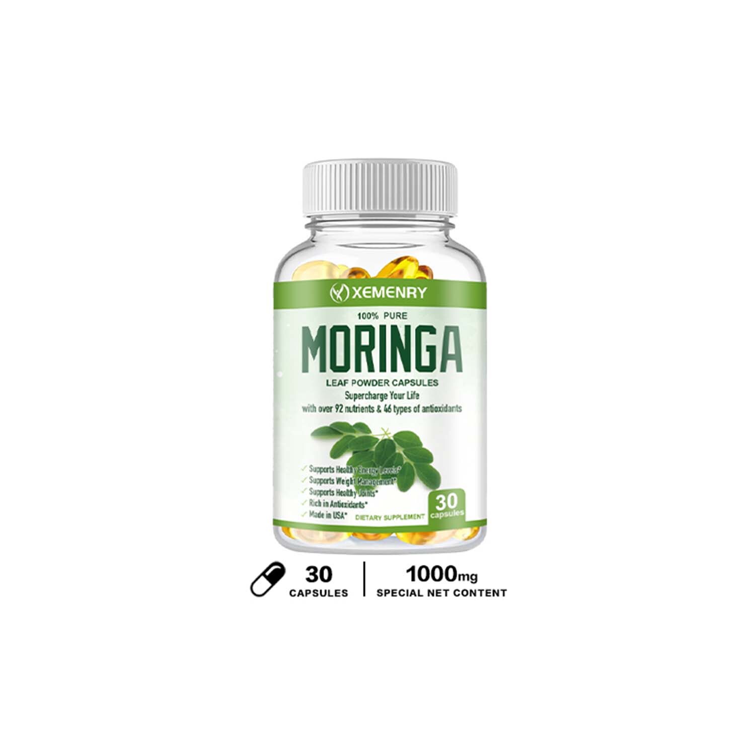 Moringa Capsules- Weight Management, Immune Booster, Energy & Metabolism Support