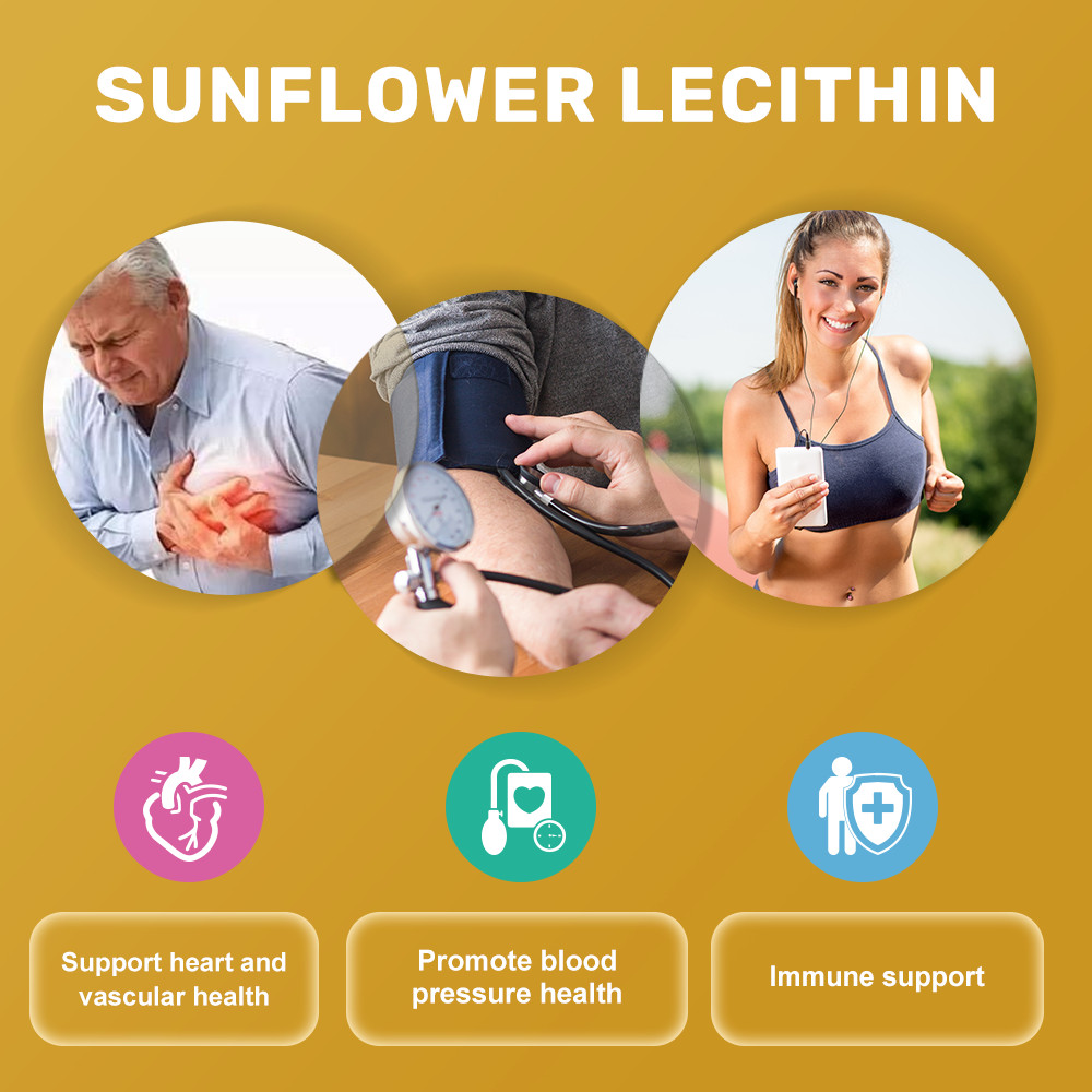 Sunflower Lecithin Supplement 1200mg – Brain Health & Cholesterol Support