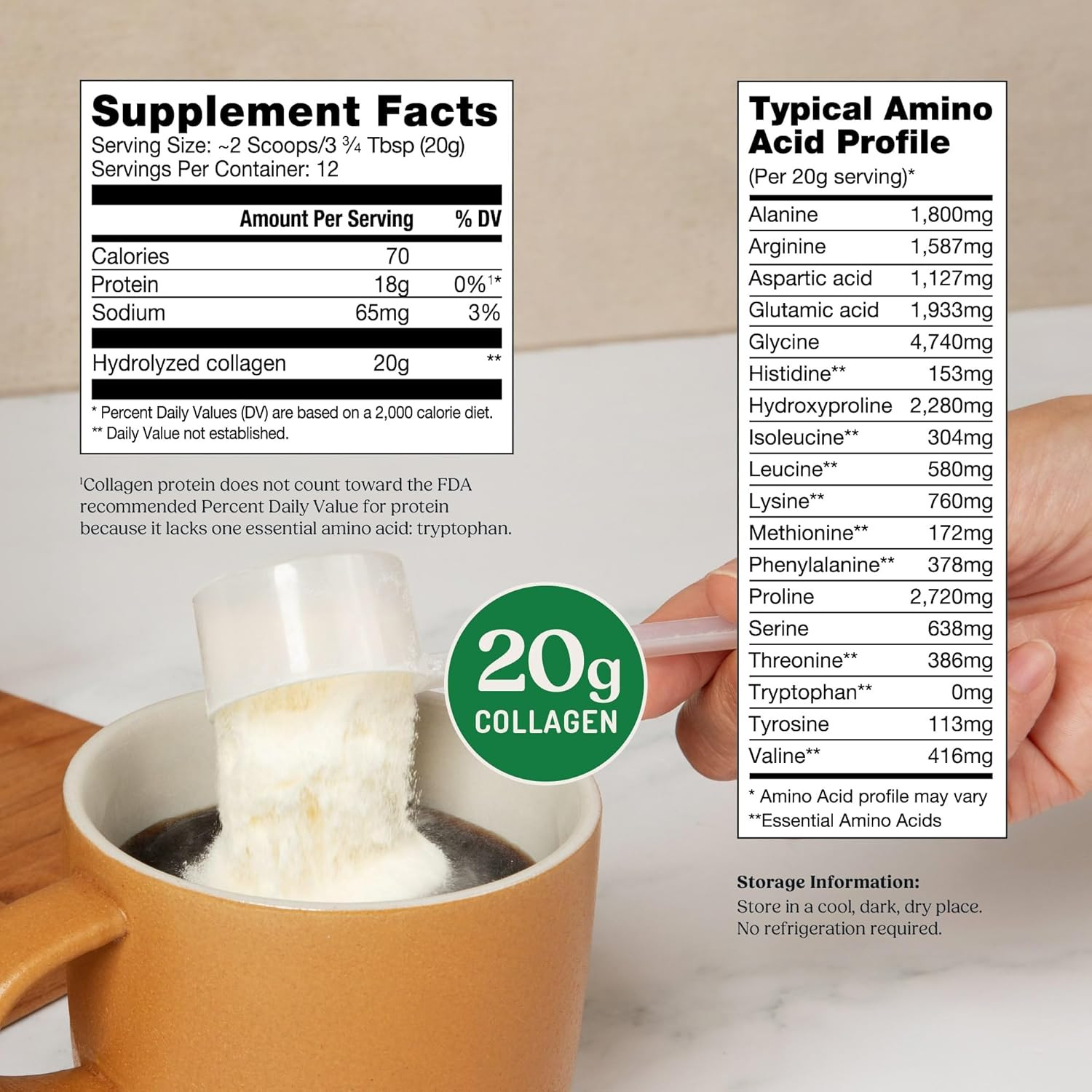 Grass Fed Collagen Peptides Powder Unflavored 8.5 oz Protein