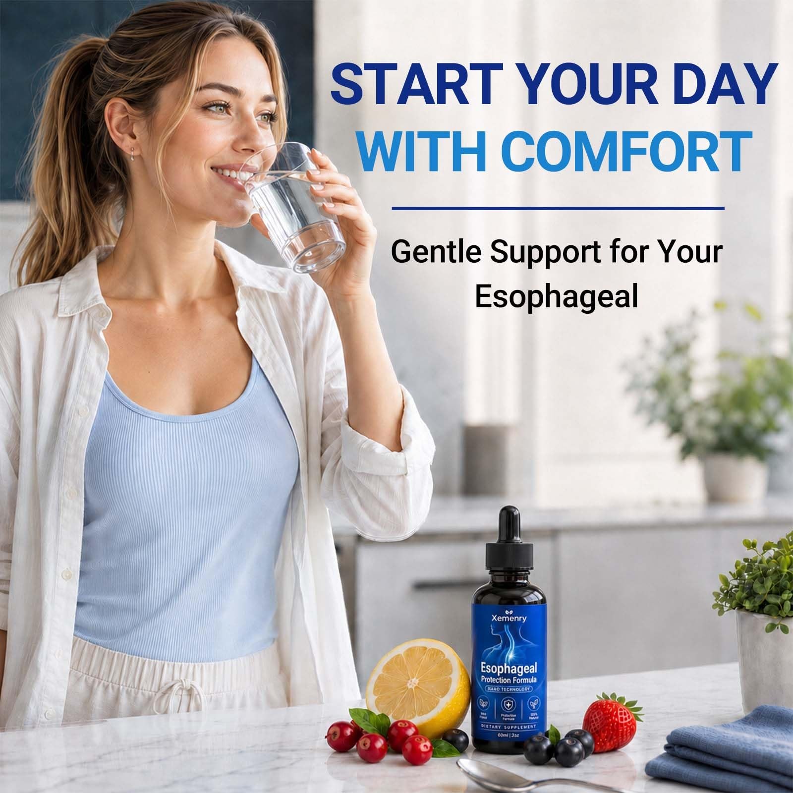 Nano Esophageal Relief Drops Slippery Elm Bark Zinc L Carnosine L Glutamine &