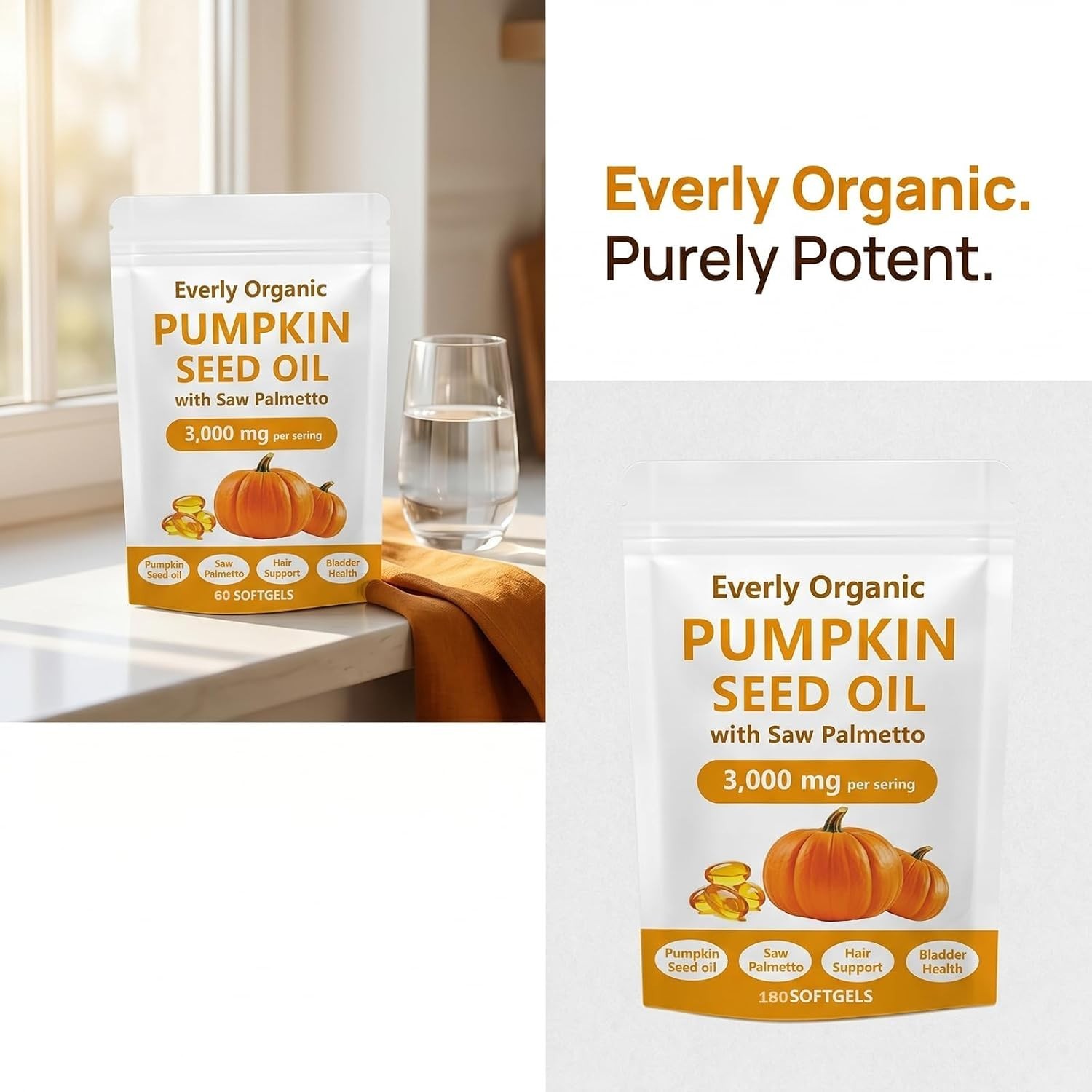 Everly Pumpkin Seed Oil with Saw Palmetto – Everly Pumpkin Seed Oil – Cold Press