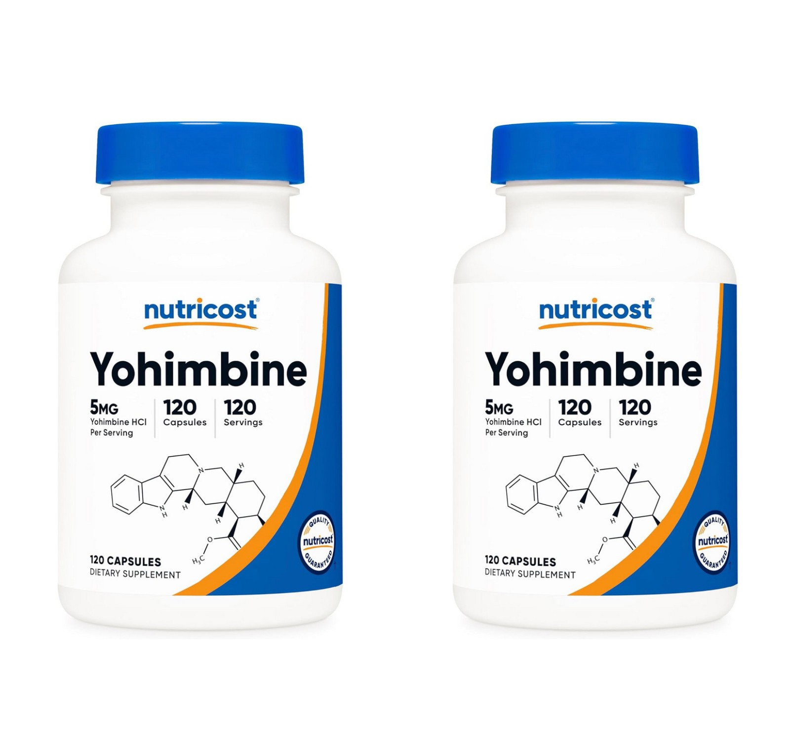 2PK Yohimbine HCl 5mg 120 Gluten Free Capsules for Adults_EXP 04/2028