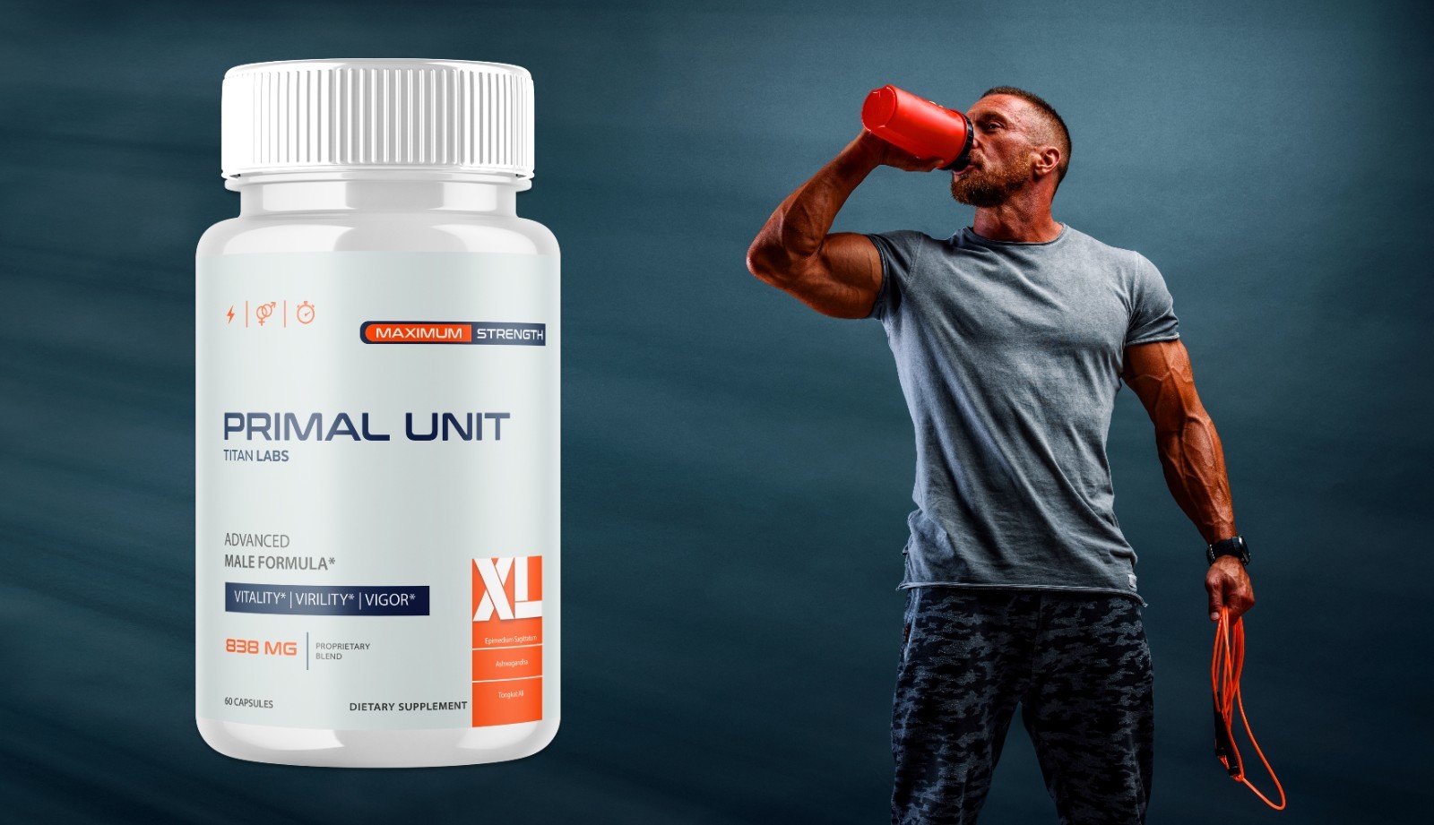 (5 Pack) Primal Unit XL Advanced Male Support Supplement PrimalUnitXL 300 Caps