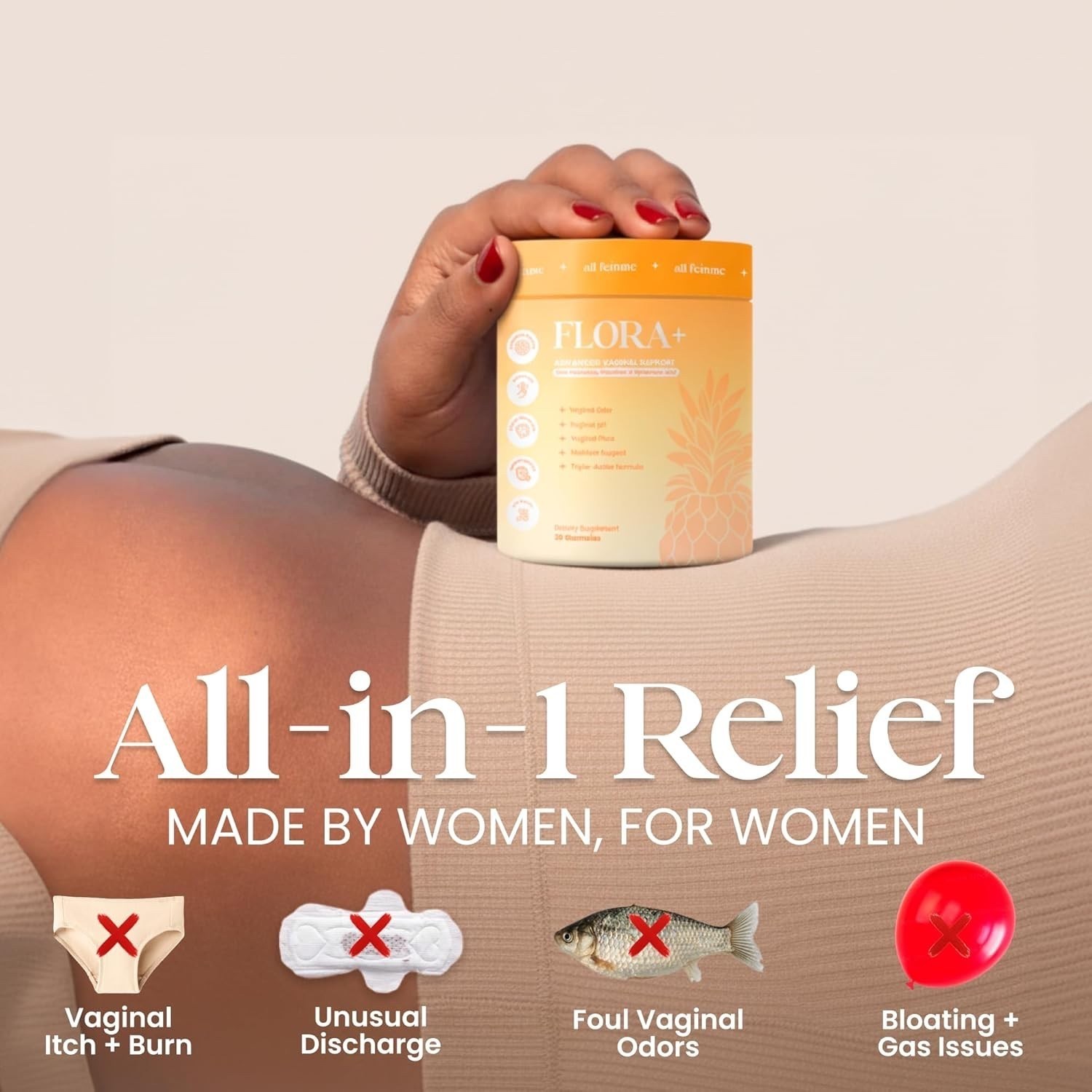 3x Flora Plus Gummies, Advanced Vaginal Support, Vaginal Health Gummies, Ph