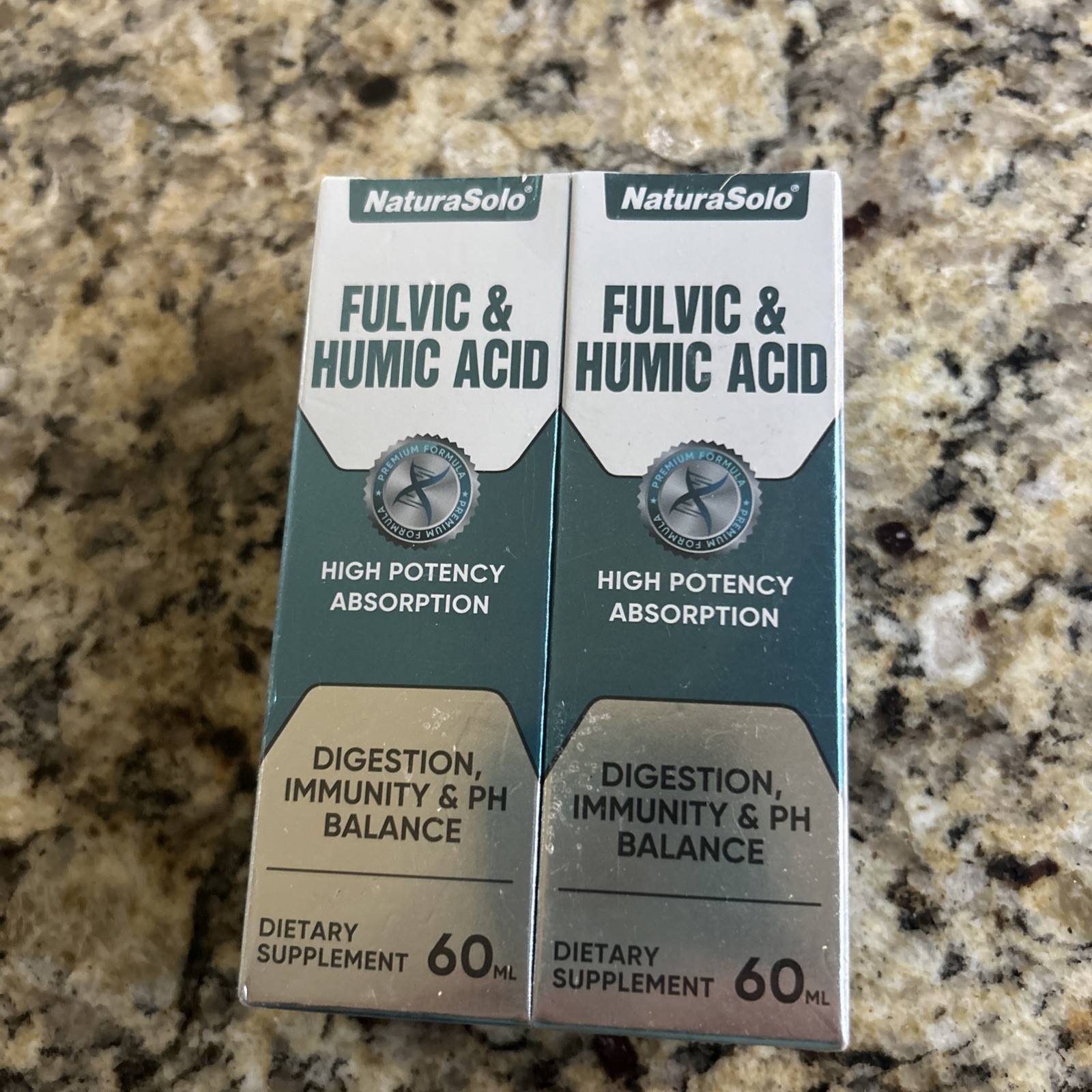 NaturaSolo Lot Of 2 Superior Fulvic Humic 1.69oz Exp 06/2025