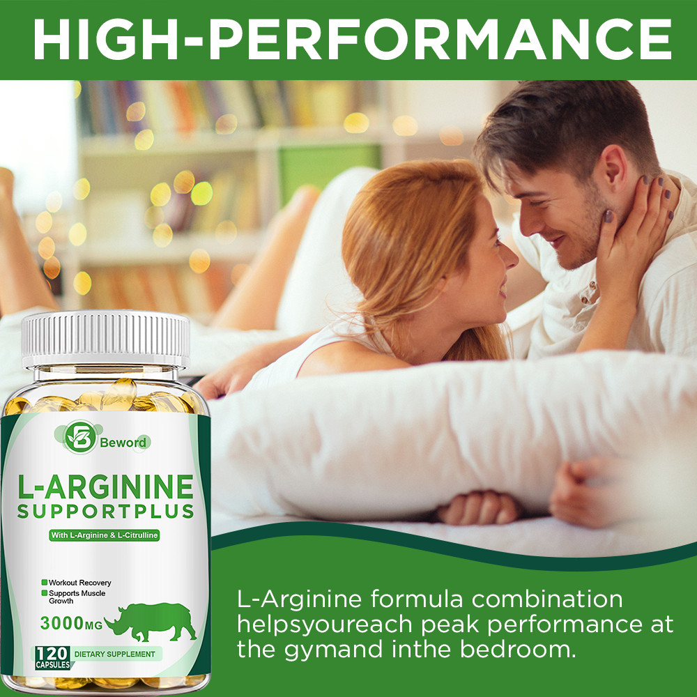 L-Arginine L-Citrulline 3000mg Extra Strength Nitric Oxide & Circulation Boost