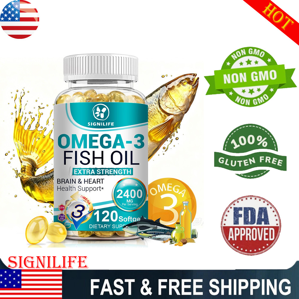 Triple Strength Omega 3 Fish Oil – Fish Oil Supplement with EPA & DHA Fat