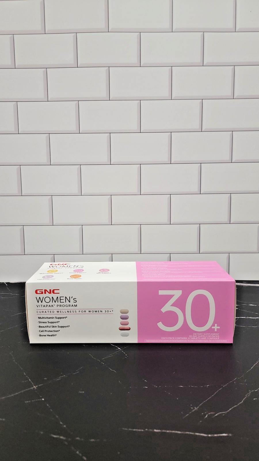 GNC Women’s 30+ Vitapak Multivitamin Stress Bone Skin Collagen Biotin 30 Days