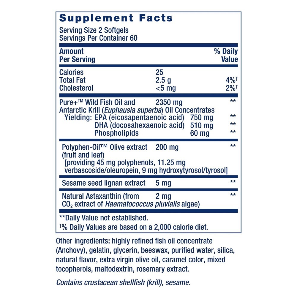 Life Extension Super Omega3 Plus EPA/DHA Fish Oil, Sesame Lignans (120 Softgels)