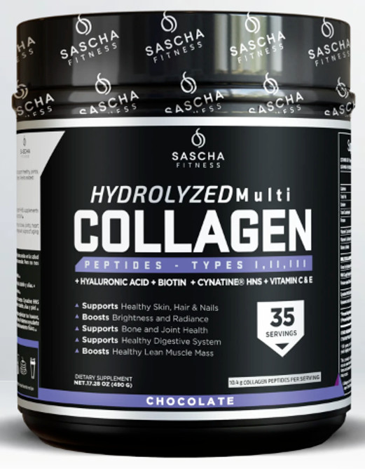 Hydrolyzed Multi Collagen Sascha Fitness. Colageno Sasha Best Seller. Fast Ship