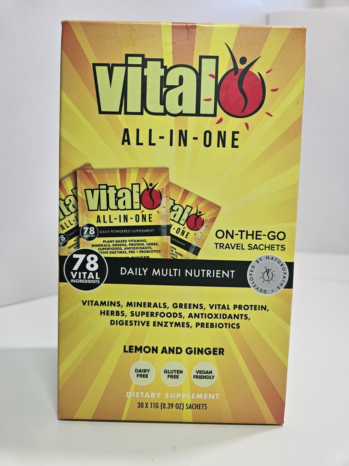 Vital All-In-One Powdered Supplement 30 Sachets Dairy Gluten Free New Sealed