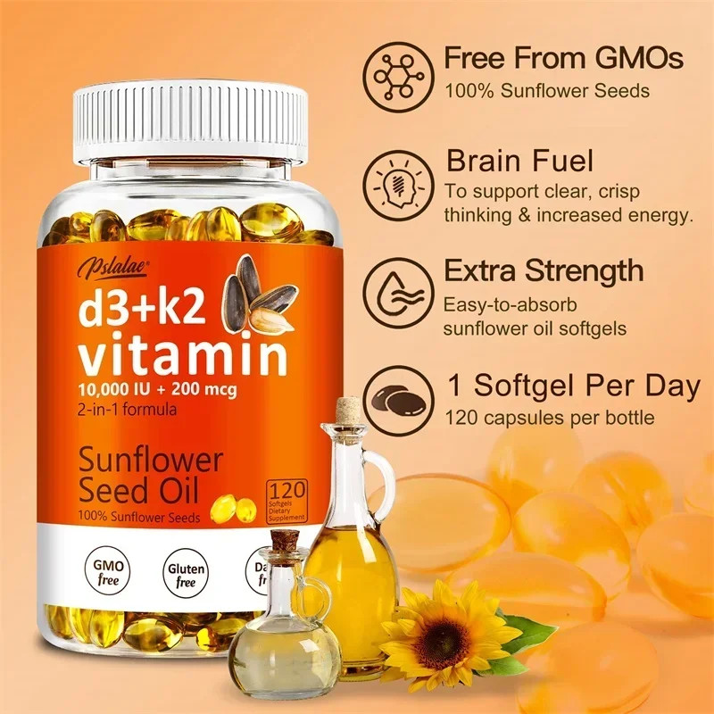 Vitamin D3+K2 120pcs – Promotes Bone, Cardiovascular Health, Support Immunity
