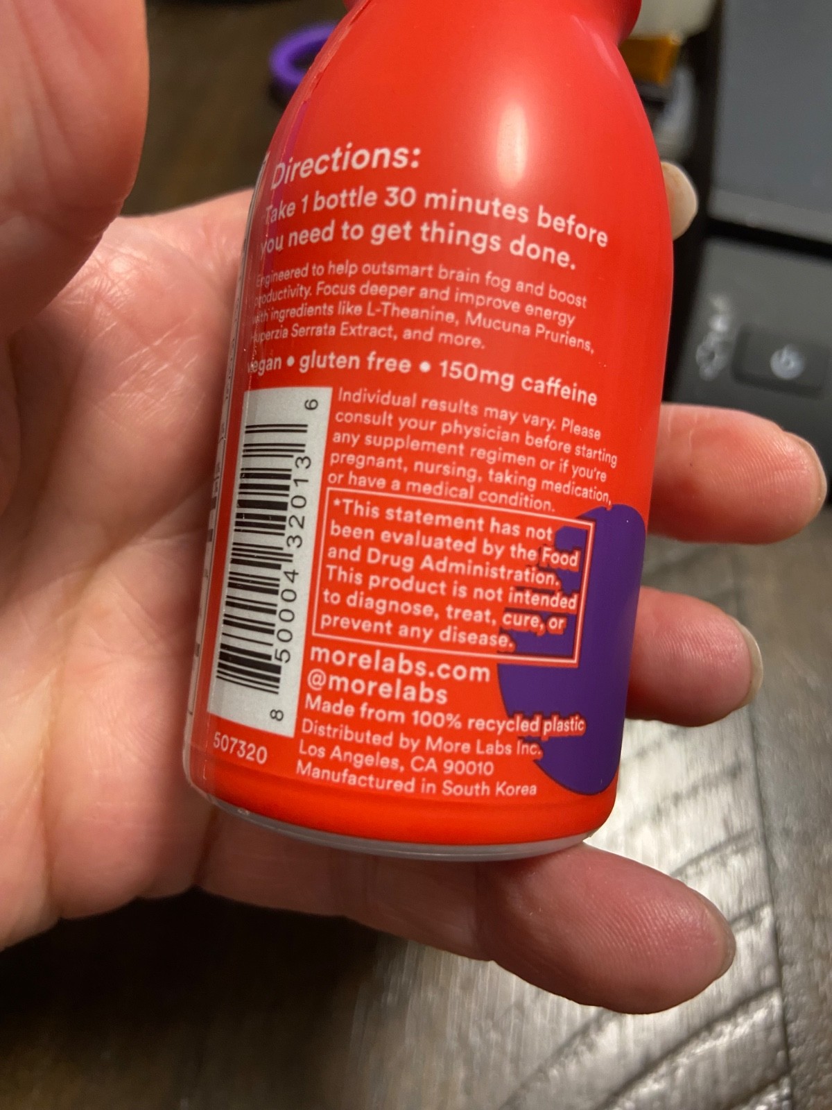 More Labs Liquid Focus Berry Flavored Supplement 3.4 Fl Oz (Pack of 5)