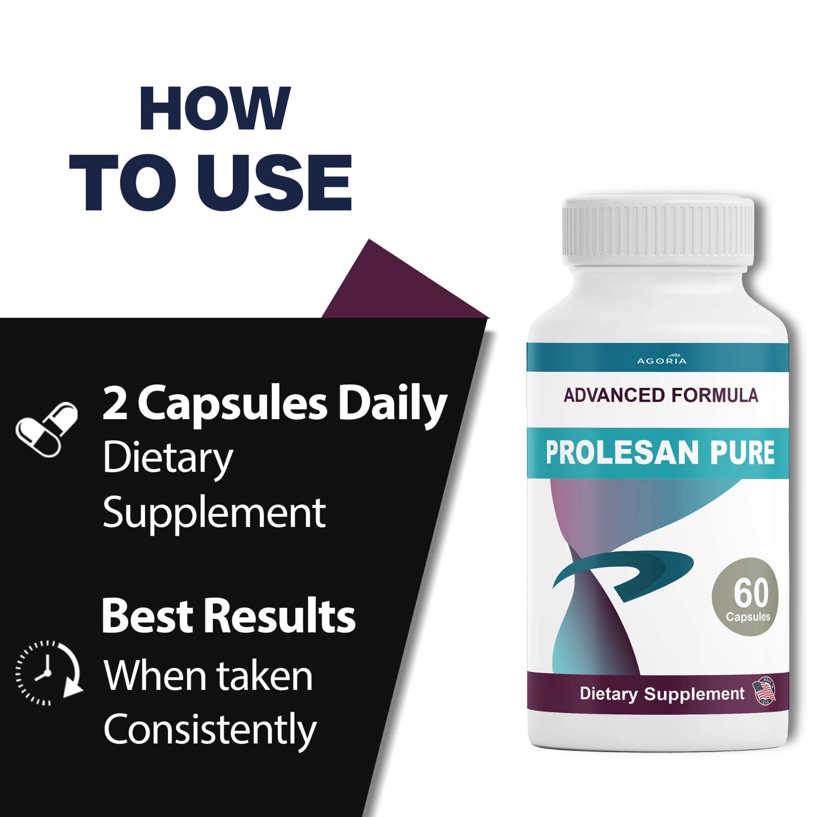 (2 Pack) Prolesan Pure Capsules – Weight Management, Metabolism & Energy Support