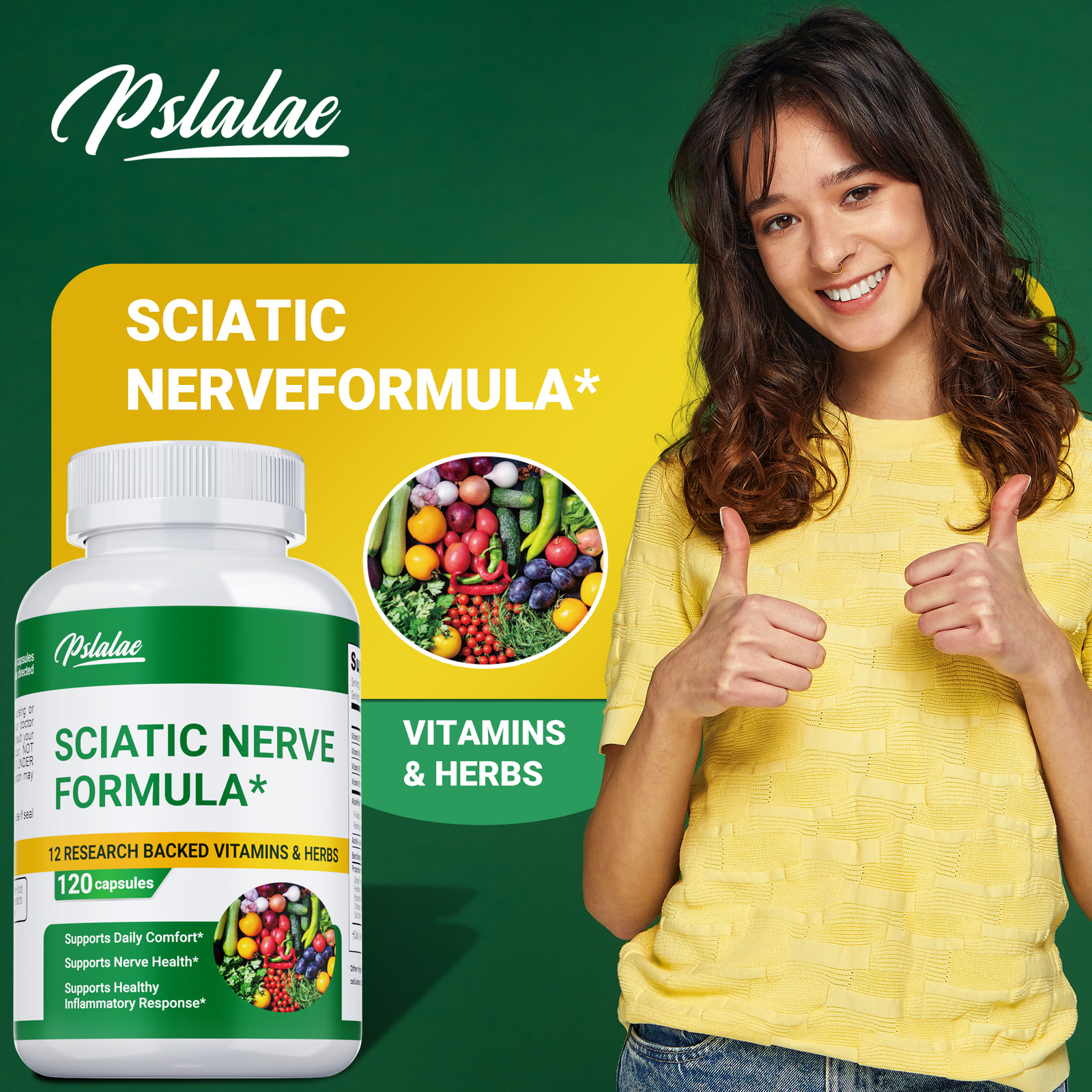 Sciatic Nerve Formula -for Sciatic Nerve Support, Pain Relief, Anti-inflammatory