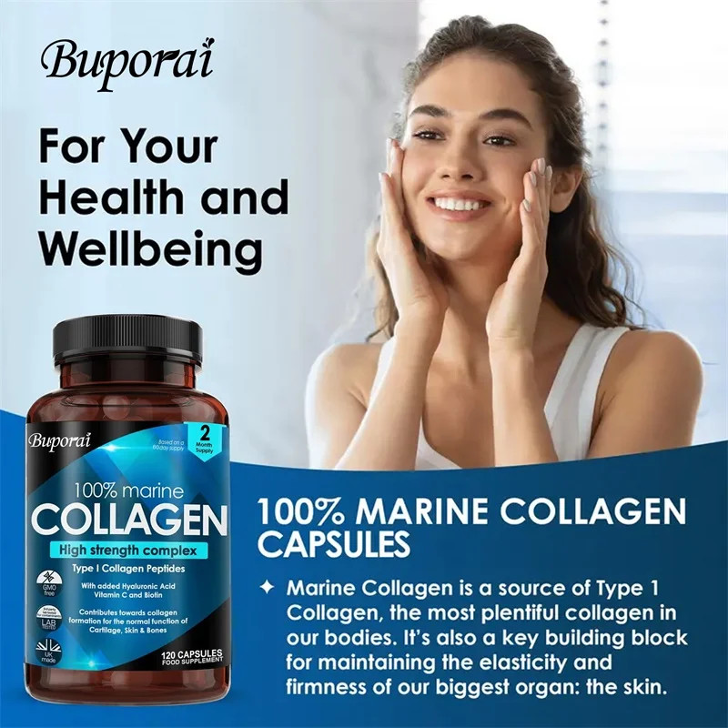 Collagen High Strength Complex 120pcs,Supports Healthy Skin, Joints, Hair, Nails