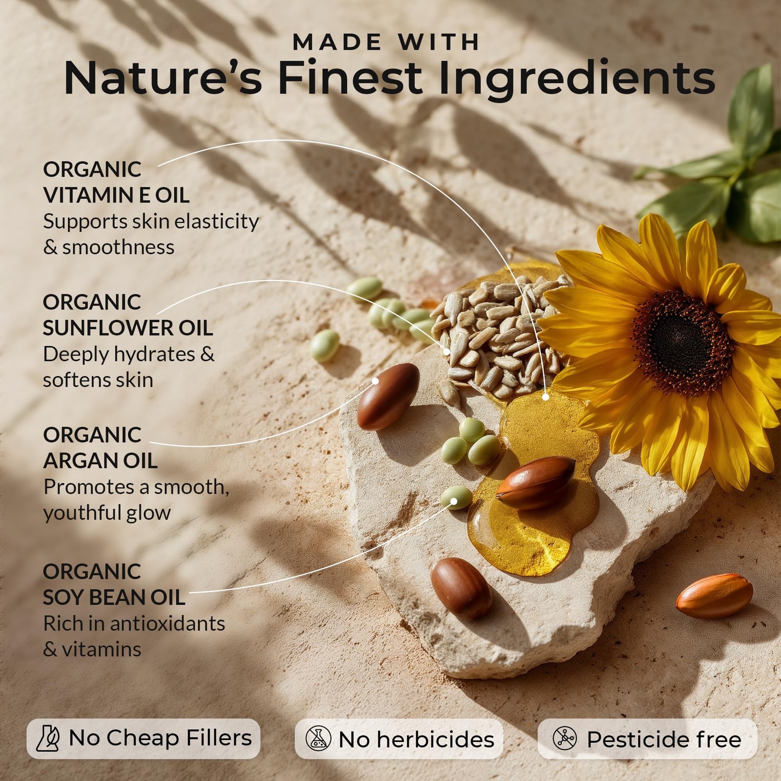 Organic Vitamin E Oil – Certified Organic Blend of Vitamin E – Deeply Hydrating