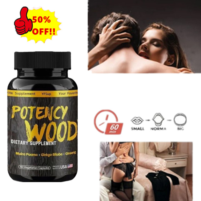 60pcs Potency Wood Capsule Dietary Herbal Natural Supplement, Formula USA Made