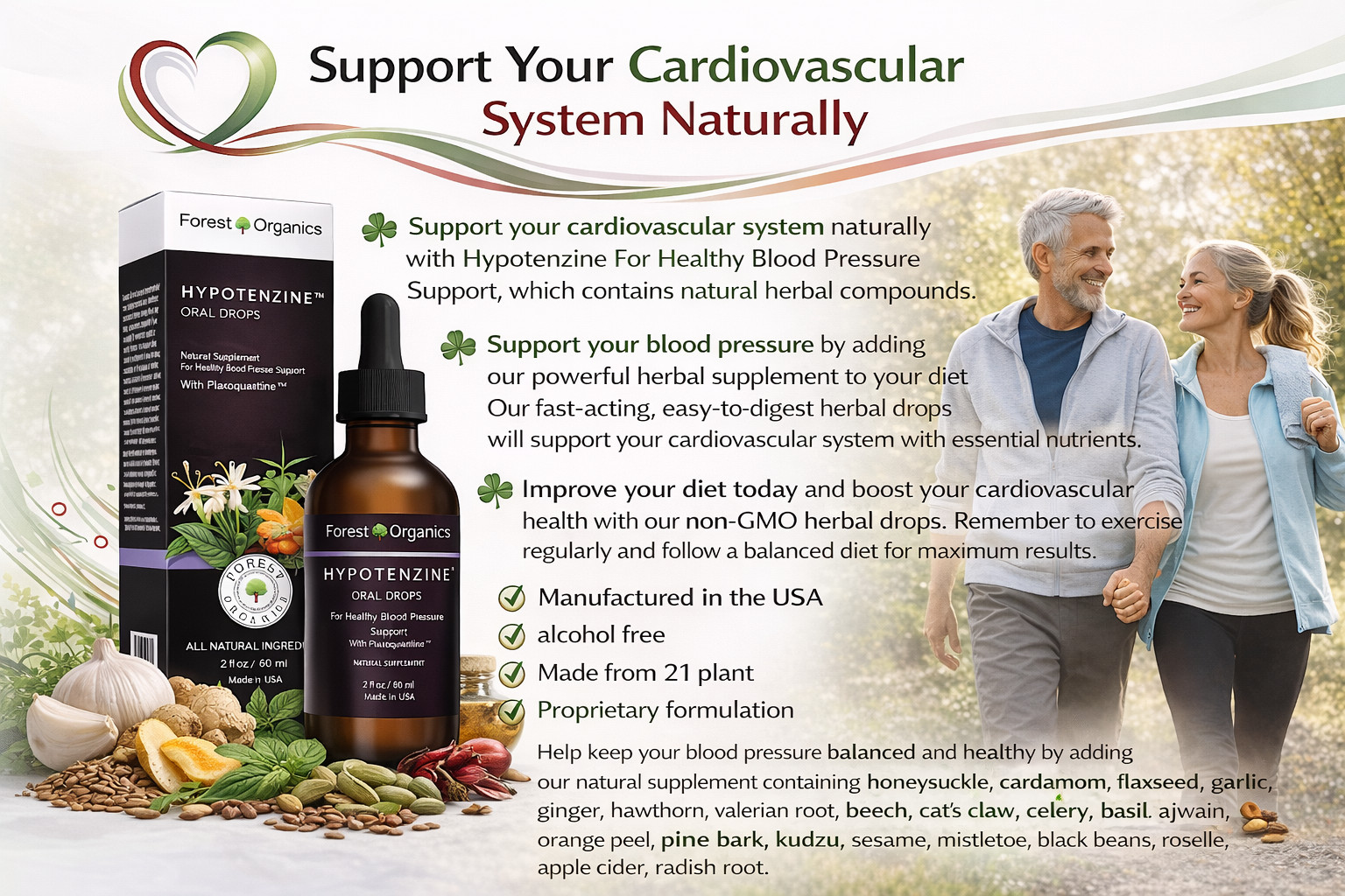 Herbal Heart Tincture for Heart Health&Blood Circulation Support Coenzyme Q10