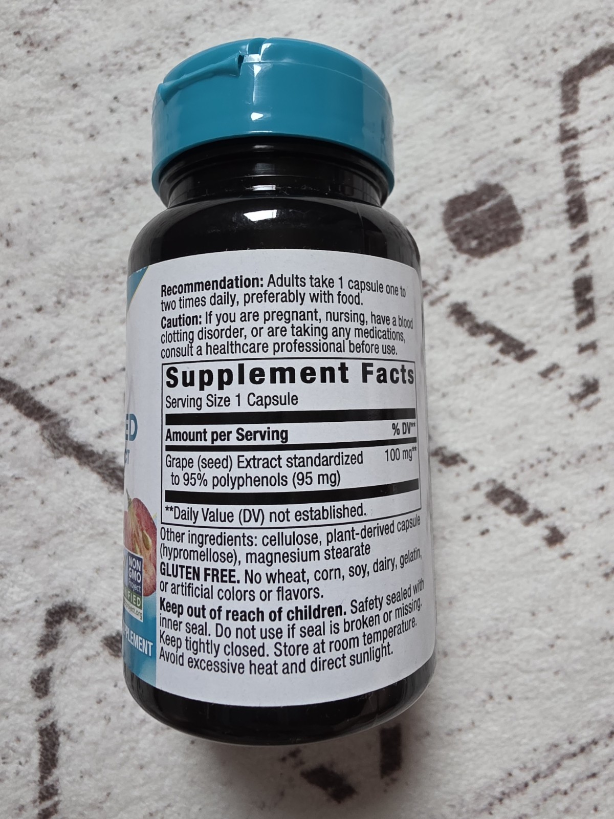 Nature’s Way Grape Seed Premium Extract , 100mg, 30 Capsules