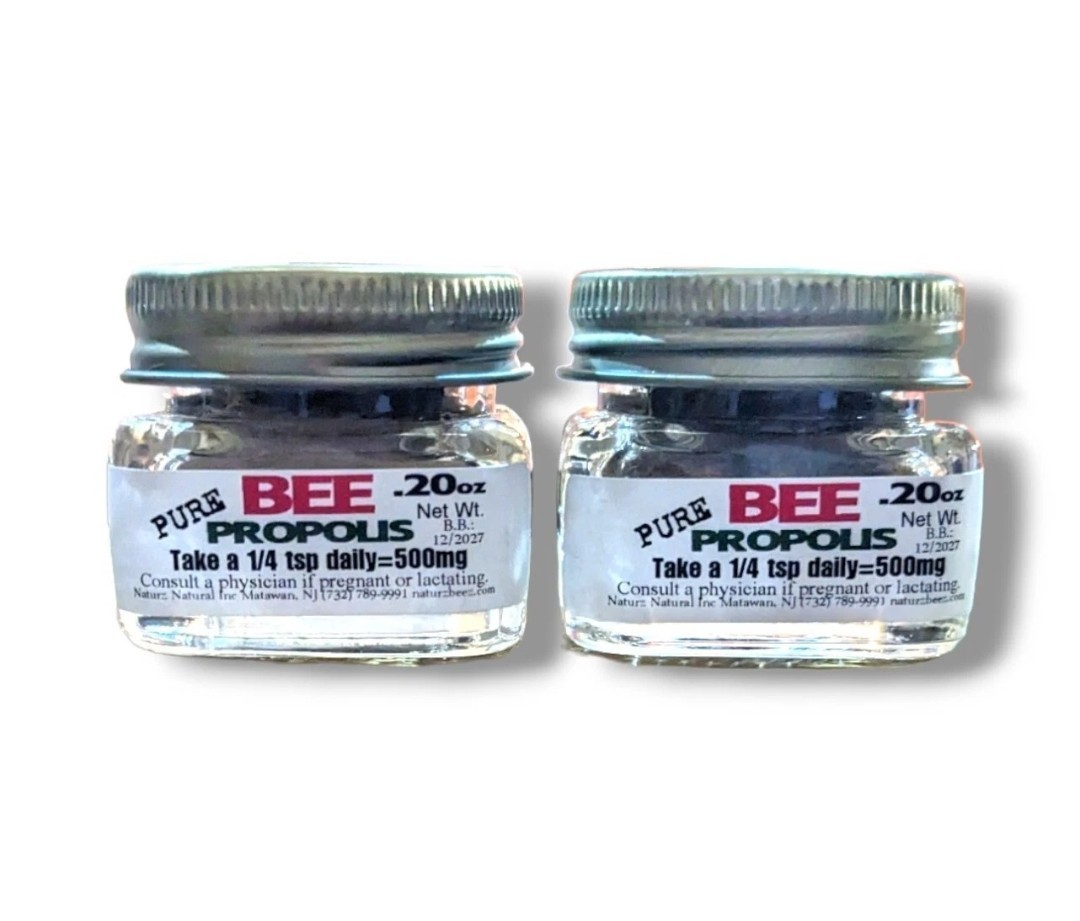 BEE PROPOLIS 0.5oz (4 Jars= Total 2oz) CONVENIENCE Size 100% PURE RAW PROPOLIS