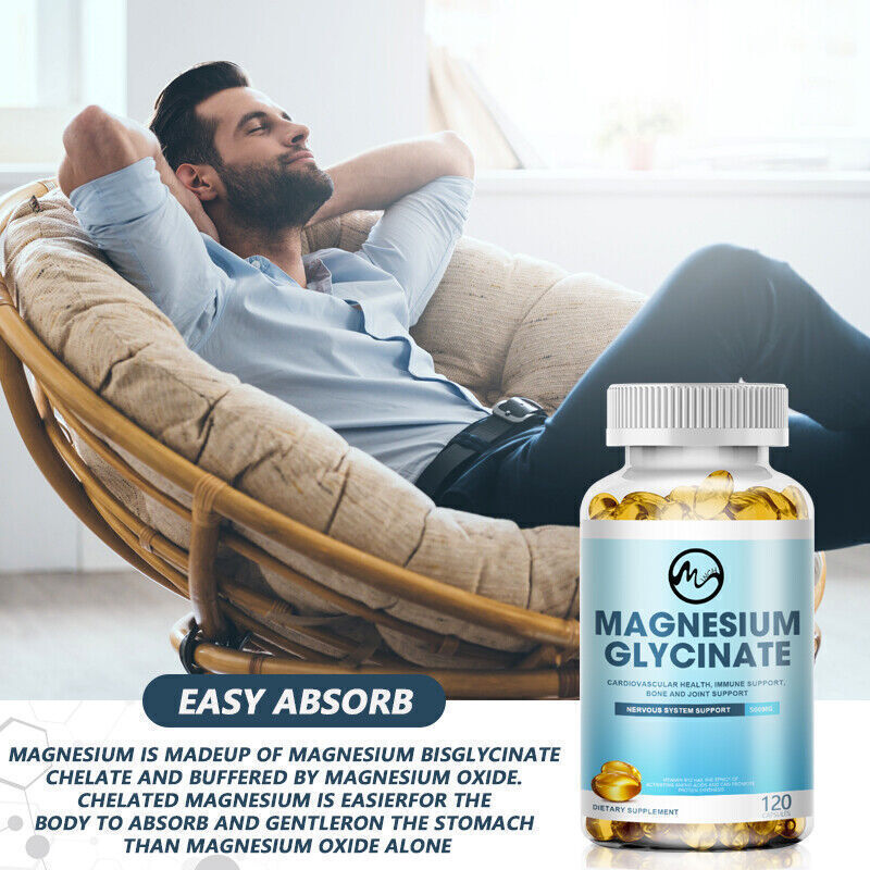 3Pack Magnesium Glycinate High Absorption,Improved Sleep,Stress & Anxiety Relief