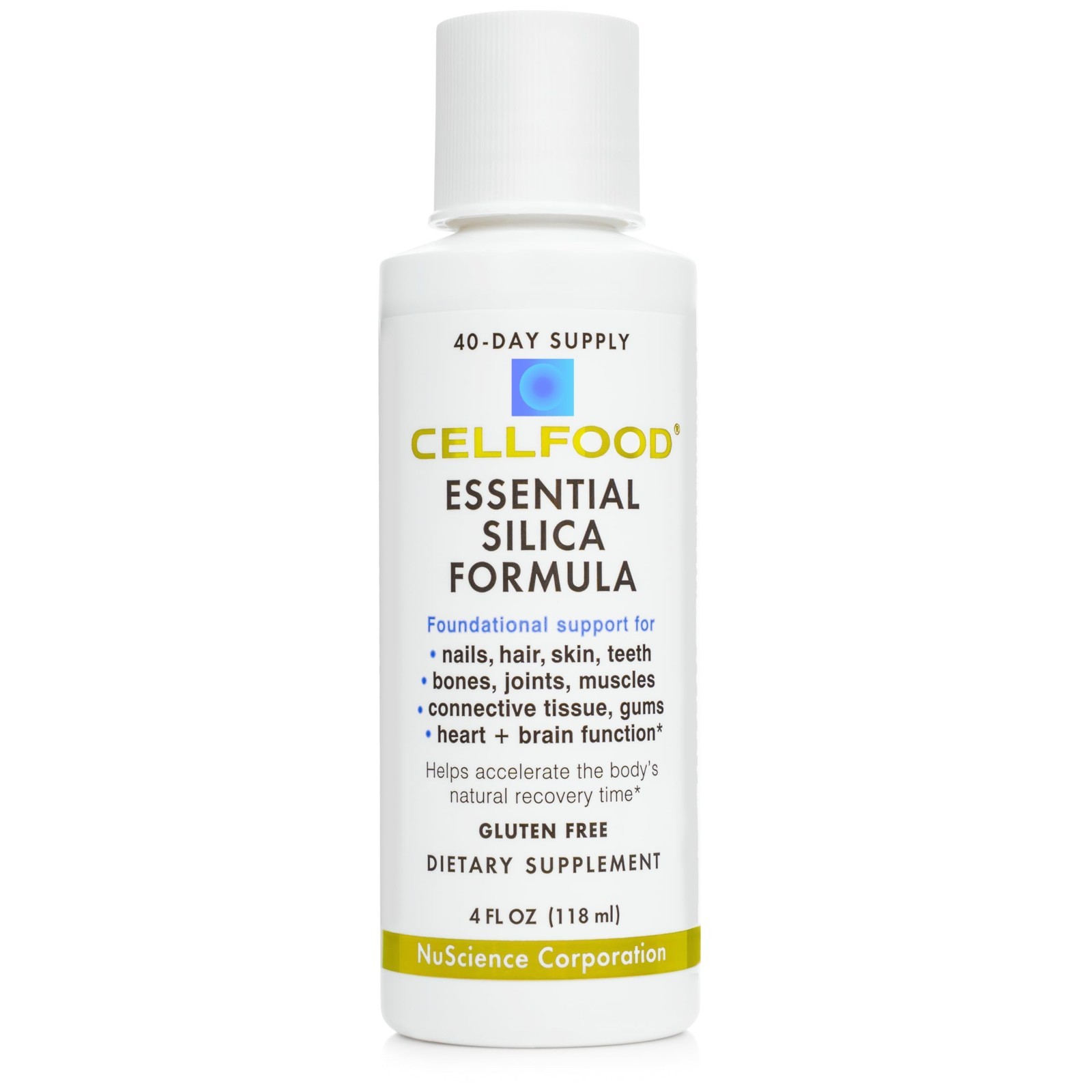 Anti-Aging Silica Liquid – 4 fl oz – Supports Bones, Joints, Hair, Skin & Nails