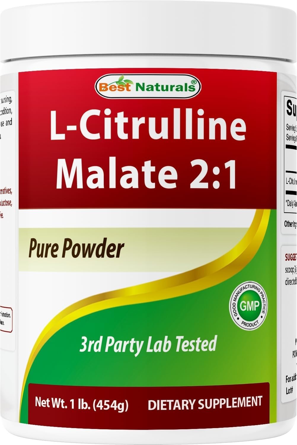 Unflavored L-Citrulline Malate 2:1 Powder – Bulk 1 lb for Workout Performance