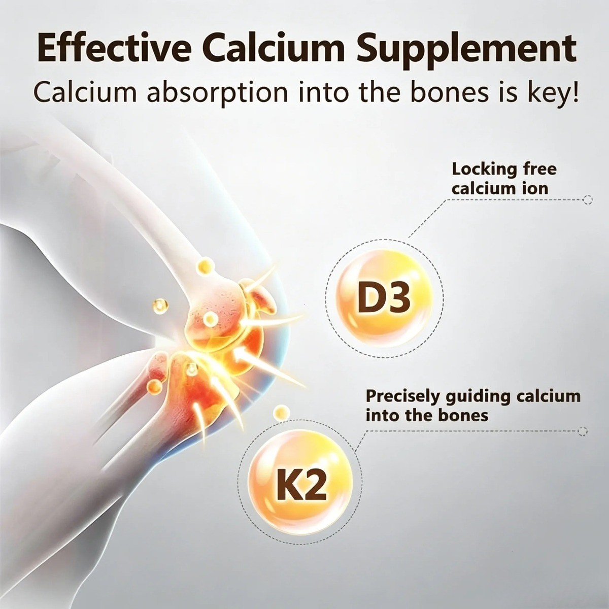 Vitamin D3 5000 IU & K2 100 mcg – 2-in-1,for Bone & Heart Health