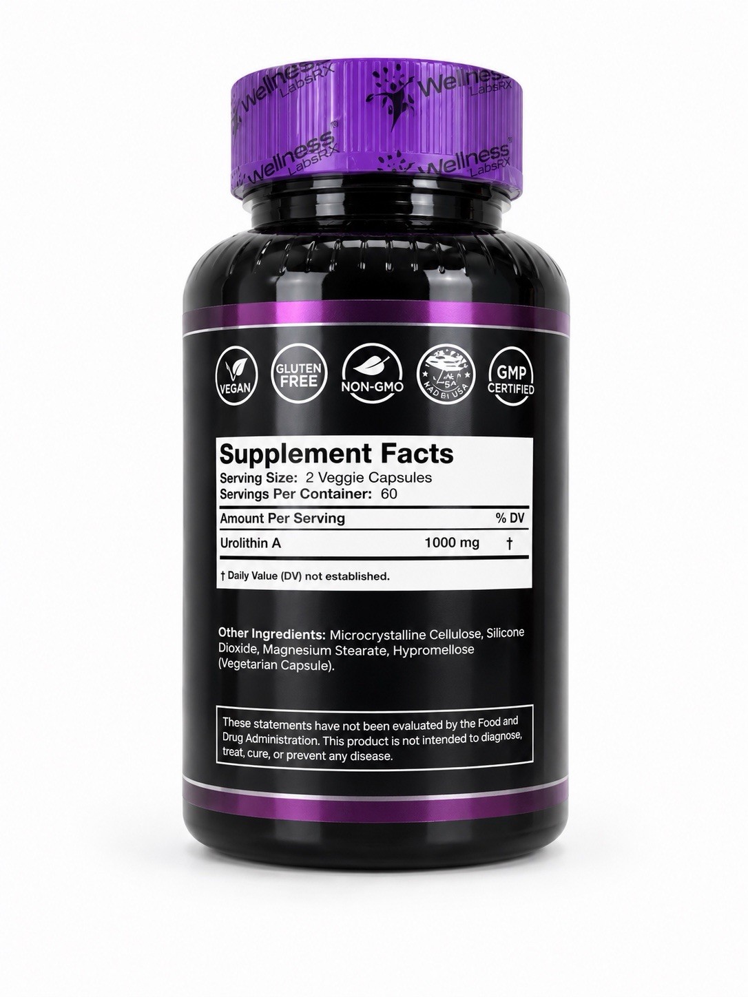 Wellness LabsRX Urolithin A 1000mg Liposomal Ultra Strength 120 Veggie Capsul