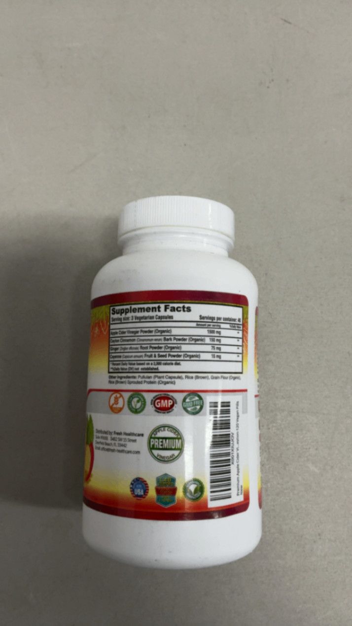 FRESH HEALTHCARE Apple Cider Vinegar Capsules with The Mothe