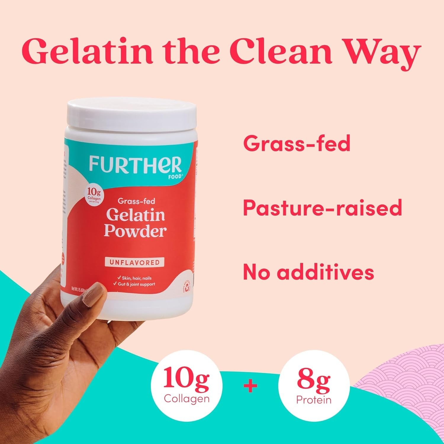 Natural Gelatin Powder – 15.87 oz Pack of Grain-Free & Keto-Friendly Gelatin