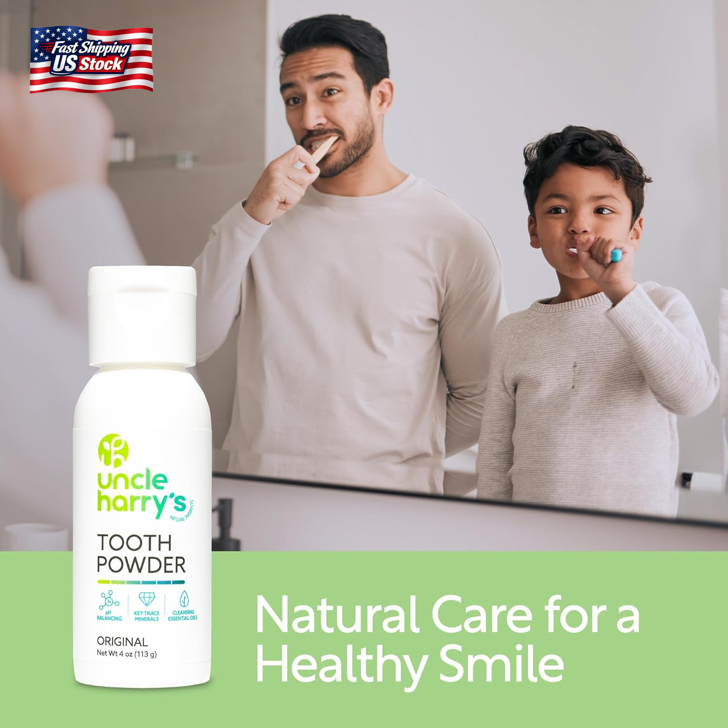 Uncle Harry’S Remineralizing Tooth Powder | All Natural Enamel Support & Whiteni