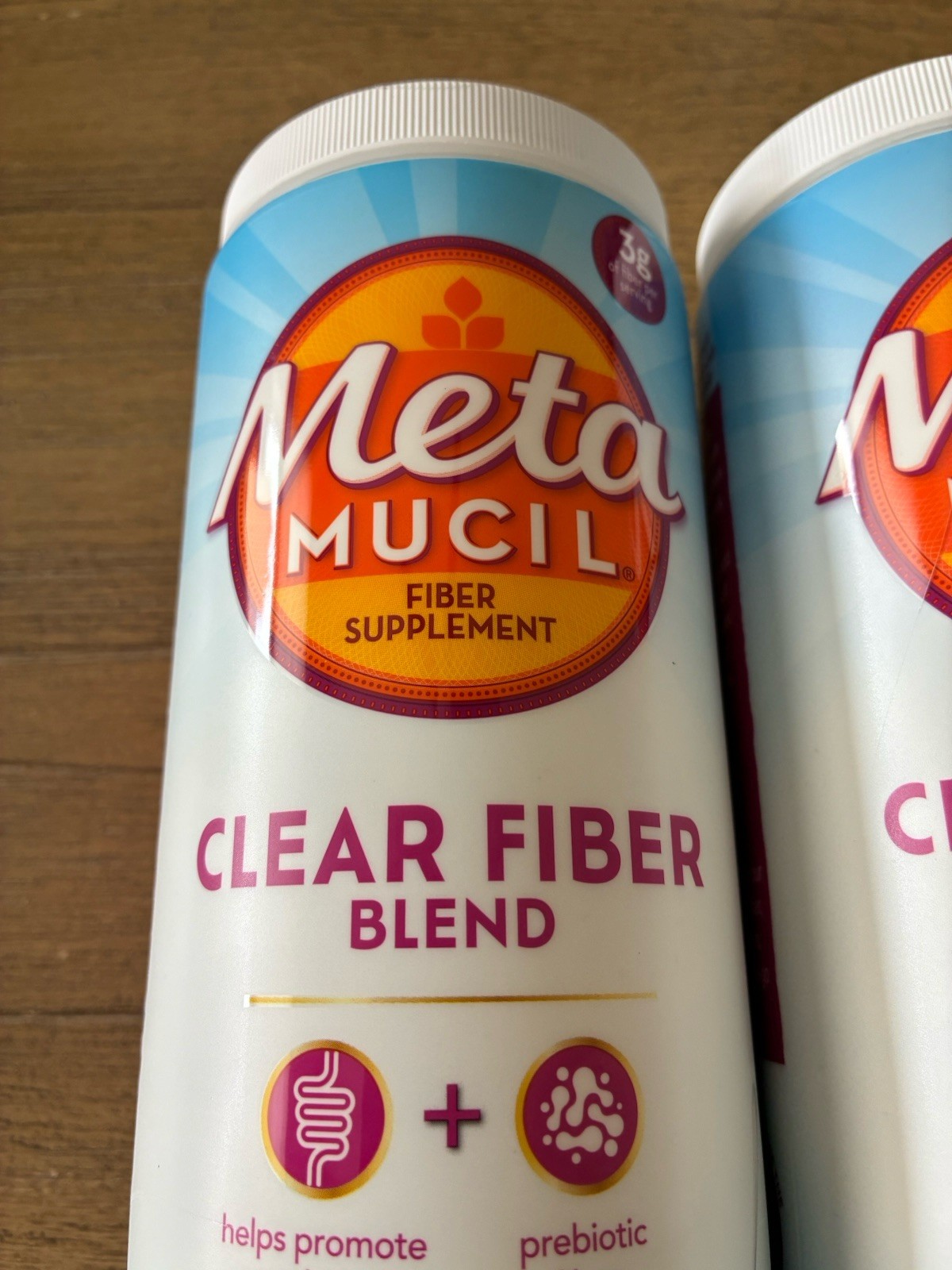 2 Metamucil Fiber Supplement Unflavored Clear Mixing Powder No Sugar Exp: 01-28
