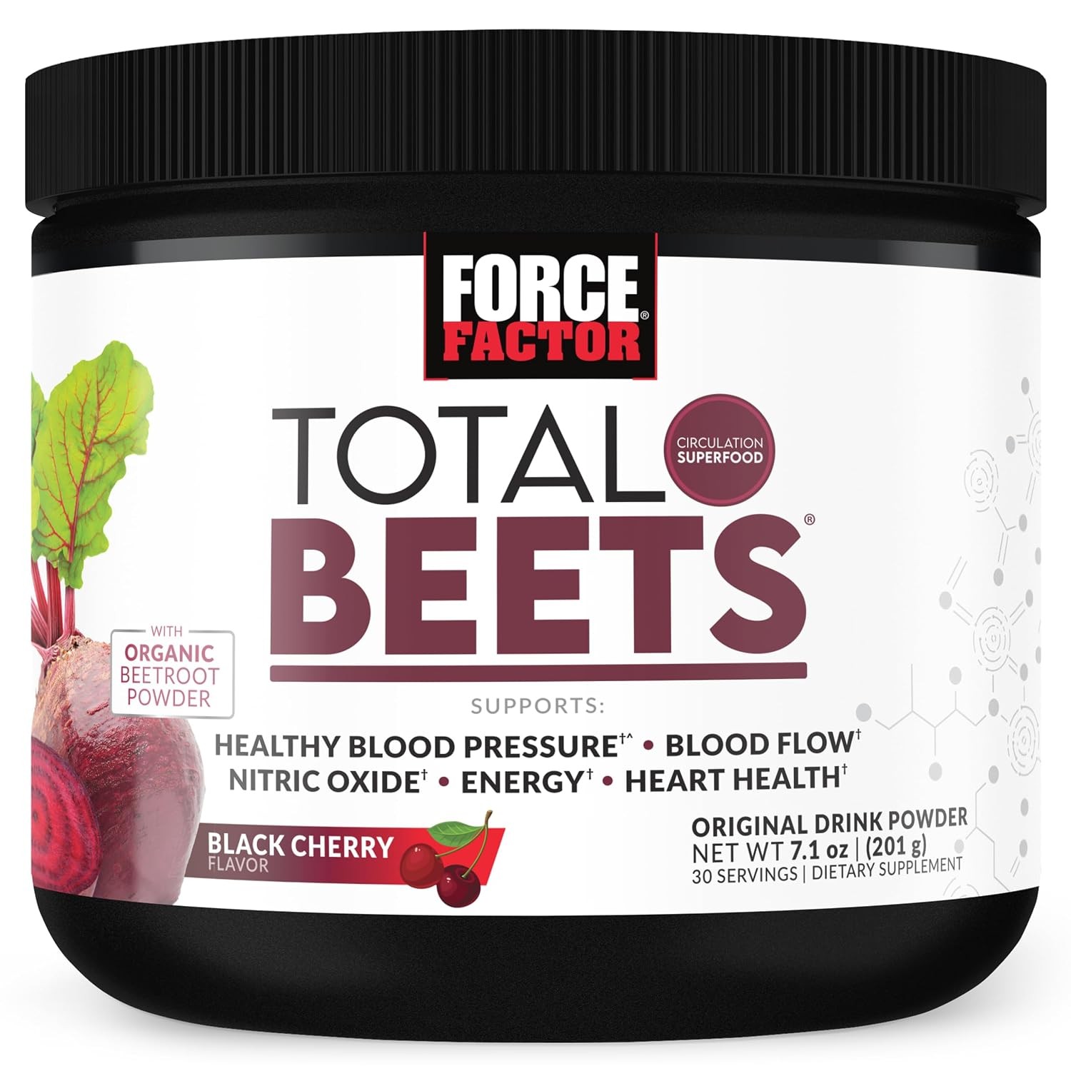 Beets Circulation Support Drink Mix Black Cherry Flavor 7.1 Ounce Supplement